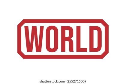 ILUSTRACIÓN VECTORIAL de sello de goma del MUNDO en el fondo blanco