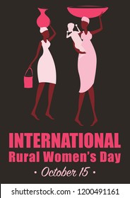 World Rural Woman's Day vector illustration for International Day of Rural Women in october