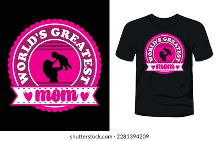 world s greatest mom vintage badge mothers day t shirt