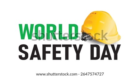 World Safety Day , human and construction, vector design