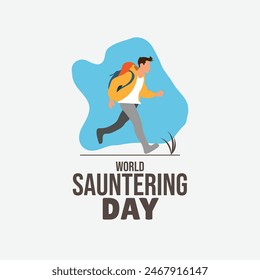 world sauntering day design with people walking vector