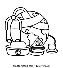 world saving eco cartoon