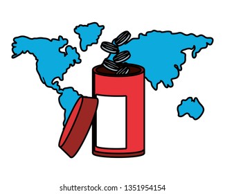 world saving eco cartoon