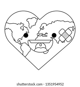 world saving eco cartoon