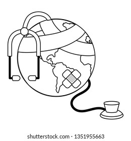 world saving eco cartoon