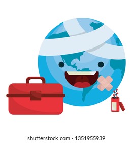 world saving eco cartoon