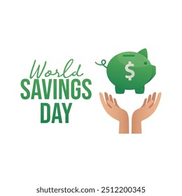 World Savings Day vector design template good for celebration usage. World Savings Day design. flat design. eps 10.