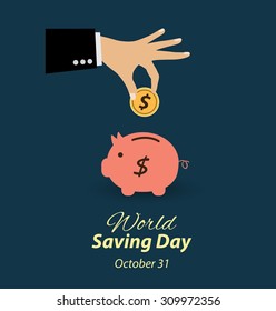 World savings day. vector illustration.