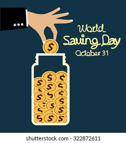World savings day. vector illustration.