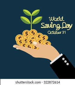World savings day. vector illustration.
