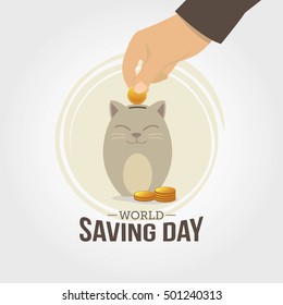 World savings day. vector illustration. great for card, banner and poster