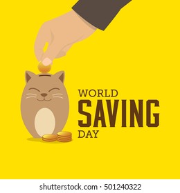 World savings day. vector illustration. great for card, banner and poster