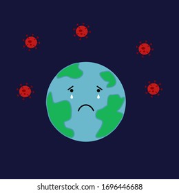 world scare corona virus vector illustration design.