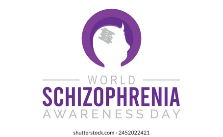 World Schizophrenia Awareness Day observed every year in May. Template for background, banner, card, poster with text inscription.