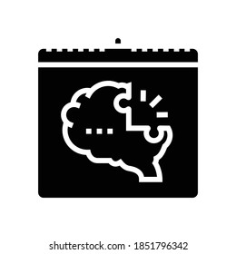 world schizophrenia day glyph icon vector. world schizophrenia day sign. isolated contour symbol black illustration