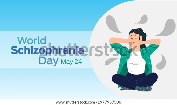 World Schizophrenia Day on may 24 business brochure\
flyer banner design horizontal template vector, cover presentation\
abstract, modern publication poster and flag-banner, layout in\
rectangle size.
