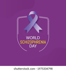 World Schizophrenia Day. purple color background