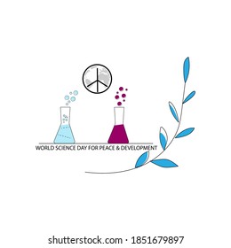World Science Day for Peace and Development vector design