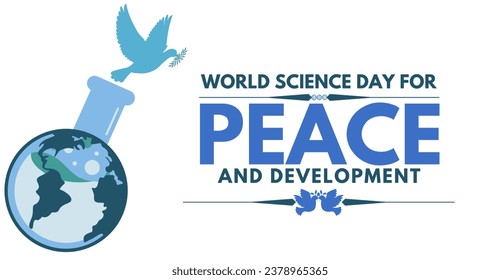 World Science Day for Peace and Development. Aesthetic banner design