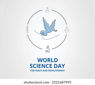 Día Mundial de la Ciencia para la Paz y el Desarrollo Anuncio en las redes sociales