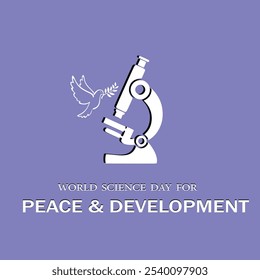 World science day for peace and development banner concept 