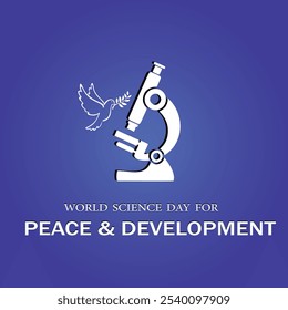 Concepto de Anuncio del Día Mundial de la Ciencia para la Paz y el Desarrollo 