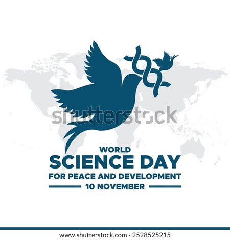 World Science Day for Peace and Development, 10th November, vector Graphic World Science Day for Peace and Development, greeting card, social media template.