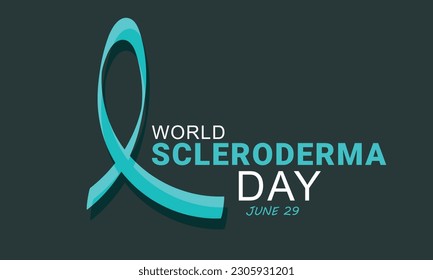 Weltskleroderma-Tag. Hintergrund, Banner, Karte, Poster, Vorlage. Vektorgrafik.