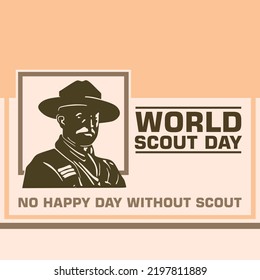 SCOUT DAY LOGO WELT, Silhouette von Weltscout-Vater-Vektorgrafiken