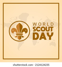 World Scout Day vector illustration. Suitable for Poster, Banners, campaign and greeting card.