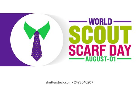 World Scout Scarf Day is observed every year in August. Holiday concept. Template for background, banner, card, poster, placard, design template with unique shapes with standard color.