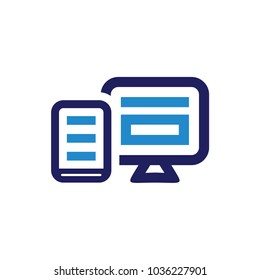 World Screen Icon Logo Design Template. World Phone Icon. World Data Icon. World Icon.