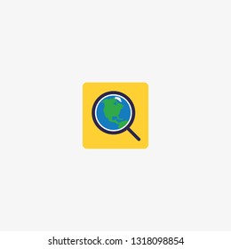 world search icon graphic element Illustration template design 