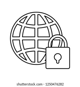 world security on white background