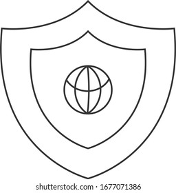 World security shield icon design