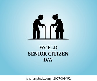 World Senior Citizen Day . On 21 August. Illustration As A Poster, Banner, Template . 