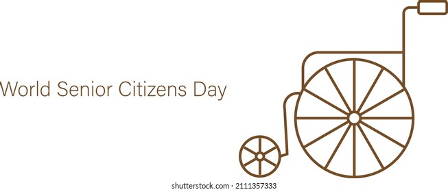 World Senior Citizen's Day banner template. The World Senior Citizen's Day is observed on August 21 each year.