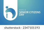 World senior citizens day. Celebrated every year on August 21st. Suitable for banners,web,greeting cards,social media etc