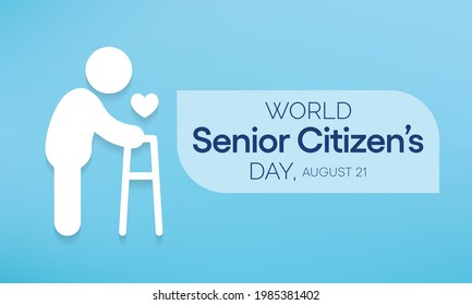 The World Senior Citizen's Day is observed on August 21 each year. The day is known to increase awareness of the factors and issues that affect older adults, such as age deterioration. Vector art