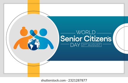 World Senior Citizen's Day is observed every year on August 21. The day is known to increase awareness of the factors and issues that affect older adults, such as age deterioration. Vector art