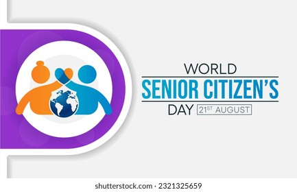 World Senior Citizen's Day is observed every year on August 21. The day is known to increase awareness of the factors and issues that affect older adults, such as age deterioration. Vector art