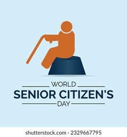 World Senior Citizen's day observed each year on August 21st worldwide.Vector art