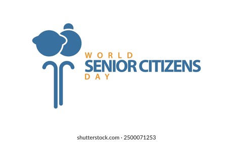 World senior citizens day. Vector illustration of an old couple. Suitable for banners, web, greeting cards, social media etc