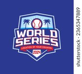 World series baseball modern logo design