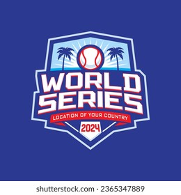 World series baseball modern logo design