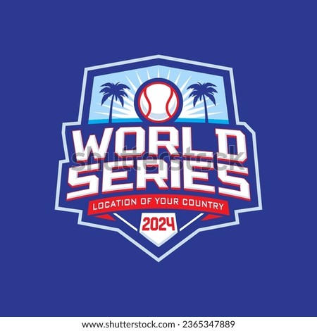 World series baseball modern logo design