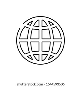 world service cargo delivery vector illustration line style icon