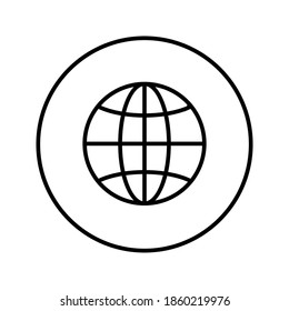 world set international earth globe icon vector illustration