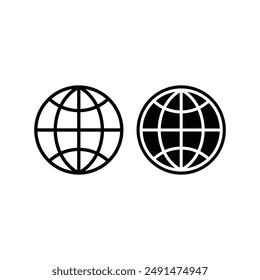 world set international earth globe icon vector illustration