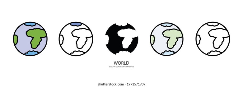 world set vector type icon